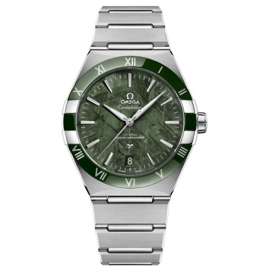Omega Constellation Master Chronometer 41 131.30.41.21.99.002 Acero Inoxidable Ceramica Meteorito Verde réplica de reloj