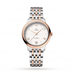 Omega De Ville Prestige Co-Axial Master Chronometer de 34 mm para mujer, color blanco O43420342002001 réplica de reloj