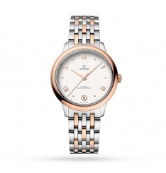 Omega De Ville Prestige Co-Axial Master Chronometer de 34 mm para mujer, color blanco O43420342002001 réplica de reloj