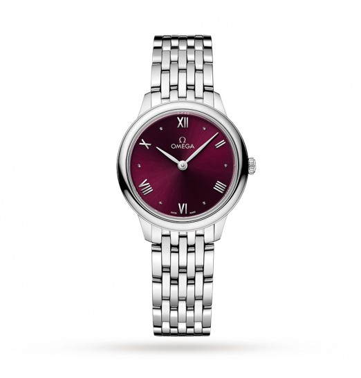 Omega De Ville Prestige de cuarzo para mujer de 27,5 mm, rojo O43410286011001 réplica de reloj