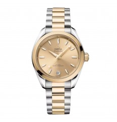 Omega Seamaster Aqua Terra Shades de 34 mm para mujer, amarillo, O22020342008001 réplica de reloj