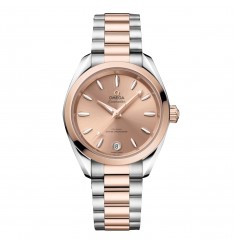 Omega Seamaster Aqua Terra Shades de 34 mm para mujer, color rosa O22020342010001 réplica de reloj Omega Seamaster Aqua Terra Shades de 34 mm para mujer, color rosa O22020342010001 réplica de reloj