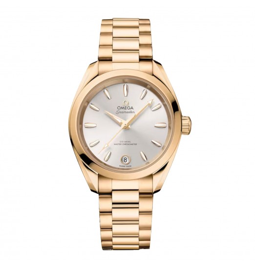 Omega Seamaster Aqua Terra Shades de 34 mm para mujer plateado O22050342002001 réplica de reloj Omega Seamaster Aqua Terra Shades de 34 mm para mujer plateado O22050342002001 réplica de reloj
