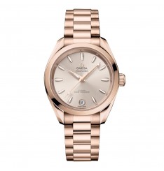 Omega Seamaster Aqua Terra Shades de 34 mm para mujer, color marfil O22050342009001 réplica de reloj Omega Seamaster Aqua Terra Shades de 34 mm para mujer, color marfil O22050342009001 réplica de reloj
