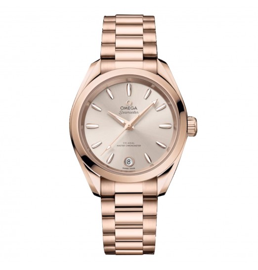 Omega Seamaster Aqua Terra Shades de 34 mm para mujer, color marfil O22050342009001 réplica de reloj