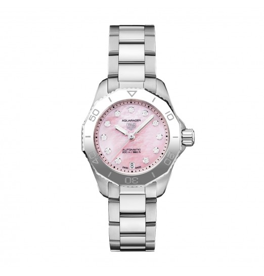TAG Heuer Aquaracer 30 mm para mujer rosa fresa Loses del grupo suizo exclusivo WBP2416.BA0622 réplica de reloj