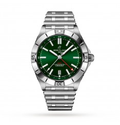 Breitling Chronomat Automatico GMT 40 con esfera verde A32398101L1A1 réplica de reloj
