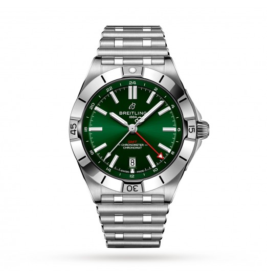 Breitling Chronomat Automatico GMT 40 con esfera verde A32398101L1A1 réplica de reloj