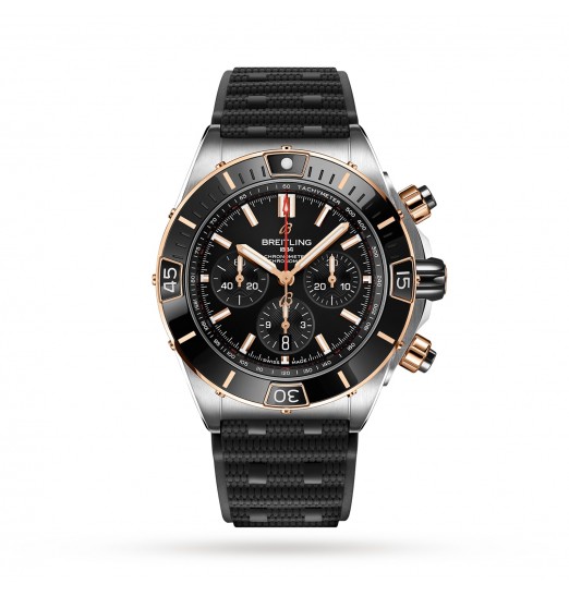 Breitling Super Chronomat B01 44 de acero inoxidable y oro rojo de 18 k UB0136251B1S1 réplica de reloj