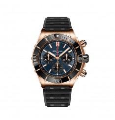 Breitling Super Chronomat B01 44 con correa de caucho en oro rojo de 18 k RB01362A1C1S1 réplica de reloj