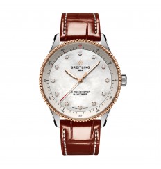 Breitling Navitimer 32 mm para mujer Cocodrilo de nacar blanco U77320E61A1P1 réplica de reloj