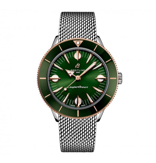 Breitling Superocean Heritage '57 Highlands Capsule 38 mm para hombre verde 2 correas U10340361L1A1 réplica de reloj