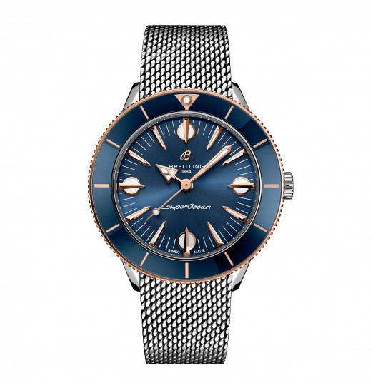 Breitling Superocean Heritage '57 Highlands Capsule 38 mm para hombre azul 2 correas U10340161C1A1 réplica de reloj