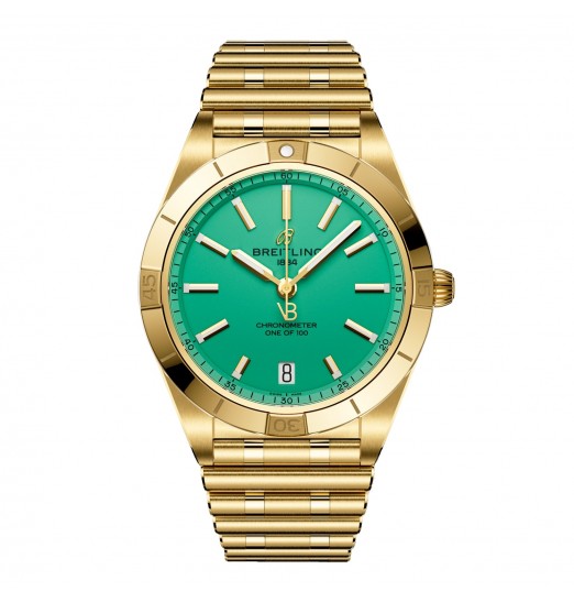 Breitling Chronomat Automatico 36 mm Victoria Beckham Edicion limitada para mujer Oro amarillo menta K103801A1L1K1 réplica de reloj