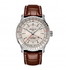 Breitling Navitimer Automatico GMT 41mm para hombre plateado A32310211G1P1 réplica de reloj