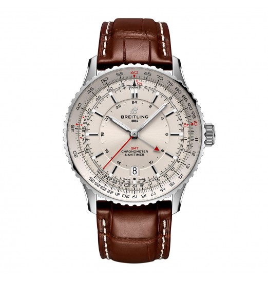 Breitling Navitimer Automatico GMT 41mm para hombre plateado A32310211G1P1 réplica de reloj