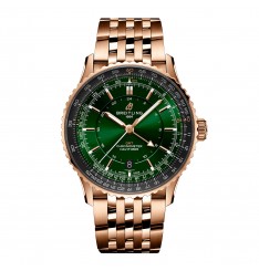Breitling Navitimer Automatico GMT 41mm para hombre Acero inoxidable verde R32310251L1R1 réplica de reloj