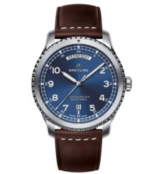 Breitling Navitimer 8 automatico dia y fecha 41 acero inoxidable esfera azul A45330101C1X2 réplica de reloj