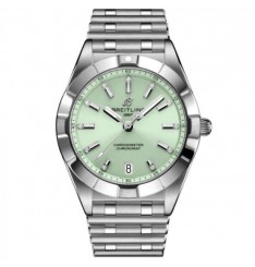 Breitling Chronomat 32mm esfera verde acero inoxidable diamante se?oras A77310101L1A1 réplica de reloj