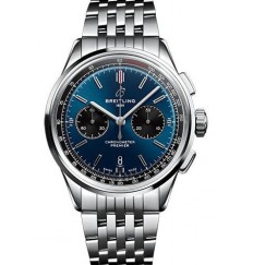 Breitling Premier B01 Cronografo 42 Esfera azul Acero inoxidable Hombre réplica de reloj