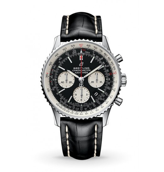 Breitling Navitimer B01 Chronograph 43 Correa de piel negra AB0121211B1P2 réplica de reloj
