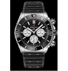 Breitling Super Chronomat Automatic Black Dial Rubber Strap Hombre AB0136251B1S1 réplica de reloj