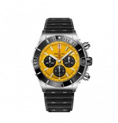 Breitling Super Chronomat B01 44 acero inoxidable esfera amarilla AB01364A1I1S1 réplica de reloj