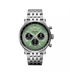 Breitling Navitimer B01 Cronografo 43 Acero inoxidable Mint Green marcar AB0138241L1A1 réplica de reloj