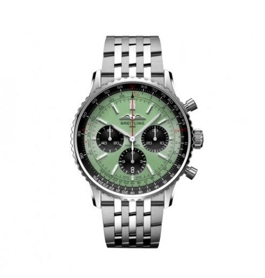Breitling Navitimer B01 Cronografo 43 Acero inoxidable Mint Green marcar AB0138241L1A1 réplica de reloj
