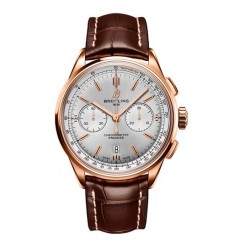 Breitling Premier B01 Cronografo de plata de oro rosa de 18 quilates RB0118371G1P2 réplica de reloj