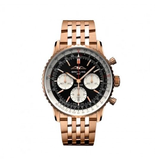 Breitling Navitimer B01 Cronografo 43 Rojo Oro Negro marcar RB0138211B1R1 réplica de reloj