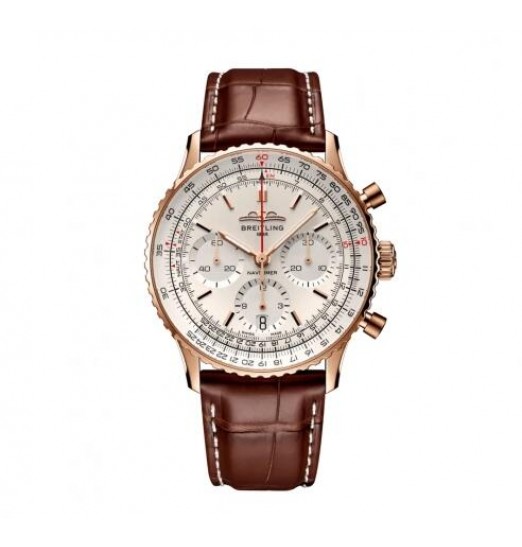 Breitling Navitimer B01 Chronograph 41 Red Gold Silver Dial RB0139211G1P1 réplica de reloj