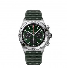 Breitling Chronomat B01 42 AB0134101L2S1 Acero Inoxidable Verde Caucho réplica de reloj