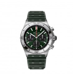 Breitling Chronomat B01 42 AB0134101L2S1 Acero Inoxidable Verde Caucho réplica de reloj