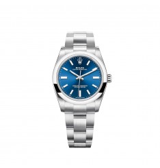 Rolex Oyster Perpetual 34 Brazalete Oyster con esfera azul brillante réplica de reloj Rolex Oyster Perpetual 34 Brazalete Oyster con esfera azul brillante réplica de reloj