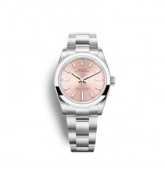 Rolex Oyster Perpetual 34 Pulsera Oyster con esfera rosa réplica de reloj