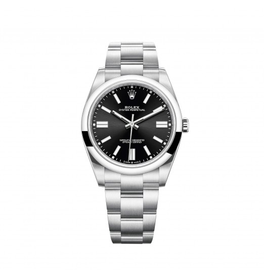 Rolex Oyster Perpetual 41 Brazalete Oyster con esfera negra brillante réplica de reloj Rolex Oyster Perpetual 41 Brazalete Oyster con esfera negra brillante réplica de reloj