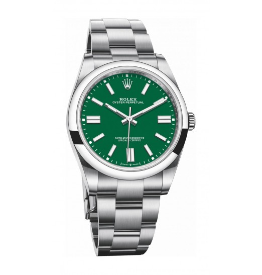 Rolex Oyster Perpetual 41 Pulsera Oyster con esfera verde réplica de reloj