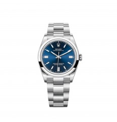 Rolex Oyster Perpetual 36 Brazalete Oyster con esfera azul brillante réplica de reloj