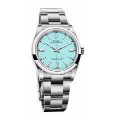 Rolex Oyster Perpetual 36 Pulsera Oyster con esfera azul turquesa réplica de reloj