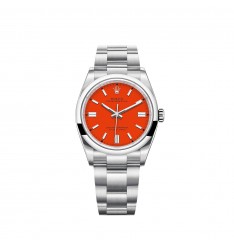 Rolex Oyster Perpetual 36 Coral Red Dial pulsera Oyster réplica de reloj
