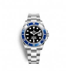 Rolex Submariner Date oro blanco de 18 quilates azul Cerachrom bisel réplica de reloj