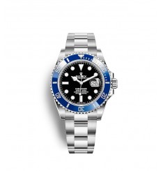 Rolex Submariner Date oro blanco de 18 quilates azul Cerachrom bisel réplica de reloj