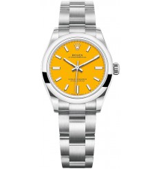Rolex Oyster Perpetual 31 esfera amarilla réplica de reloj