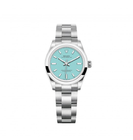 Rolex Oyster Perpetual 31 esfera azul turquesa réplica de reloj