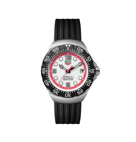TAG Heuer Formula 1 Solargraph 38 WBY111A.FT8106 Acero Inoxidable Blanco Caucho réplica de reloj