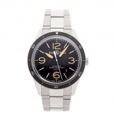 Bell & Ross Vintage 41 mm Esfera Negra BRV123-ST-HER/SST Replica Reloj