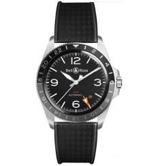 Bell & Ross Vintage Black Steel GMT Para Hombre BRV293-BL-ST/SRB Replica Reloj