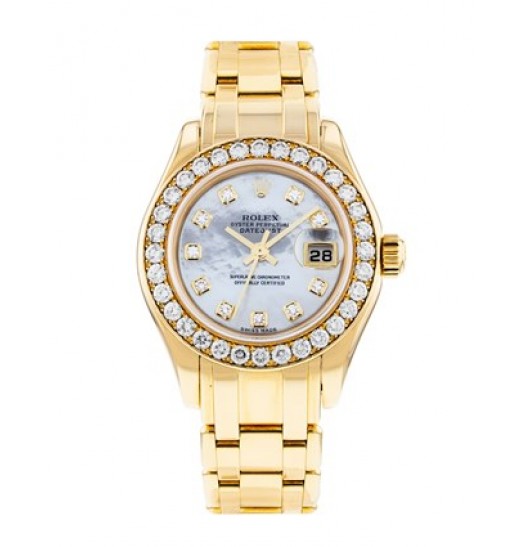 Rolex Datejust Oyster Perpetual Pearlmaster Diamante Dial Senoras 80298 Réplica Reloj