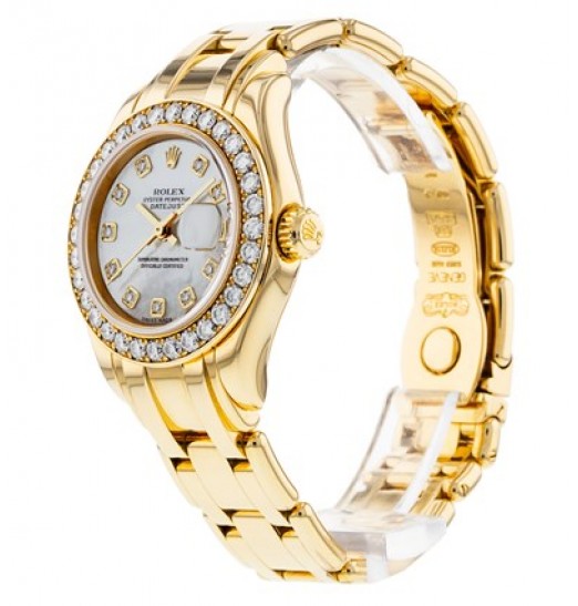 Rolex Datejust Oyster Perpetual Pearlmaster Diamante Dial Senoras 80298 Réplica Reloj